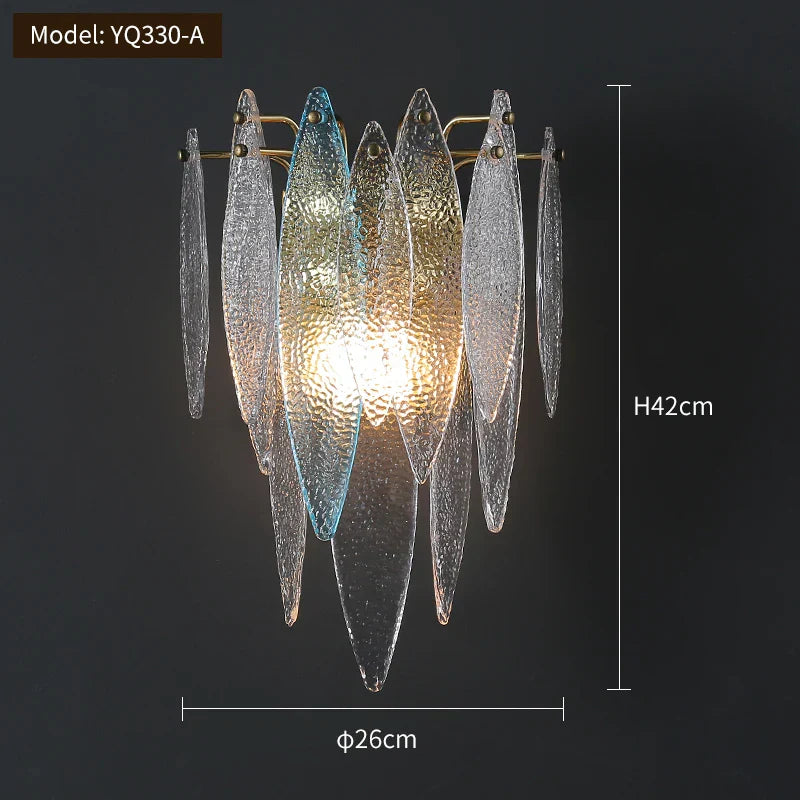 Ava - Modern Art Multicolored Glass Wall Lamp Aisle Luxury Sofa Background Wall Lamp Living Room Hotel Fireplace Stair Wall Lamp