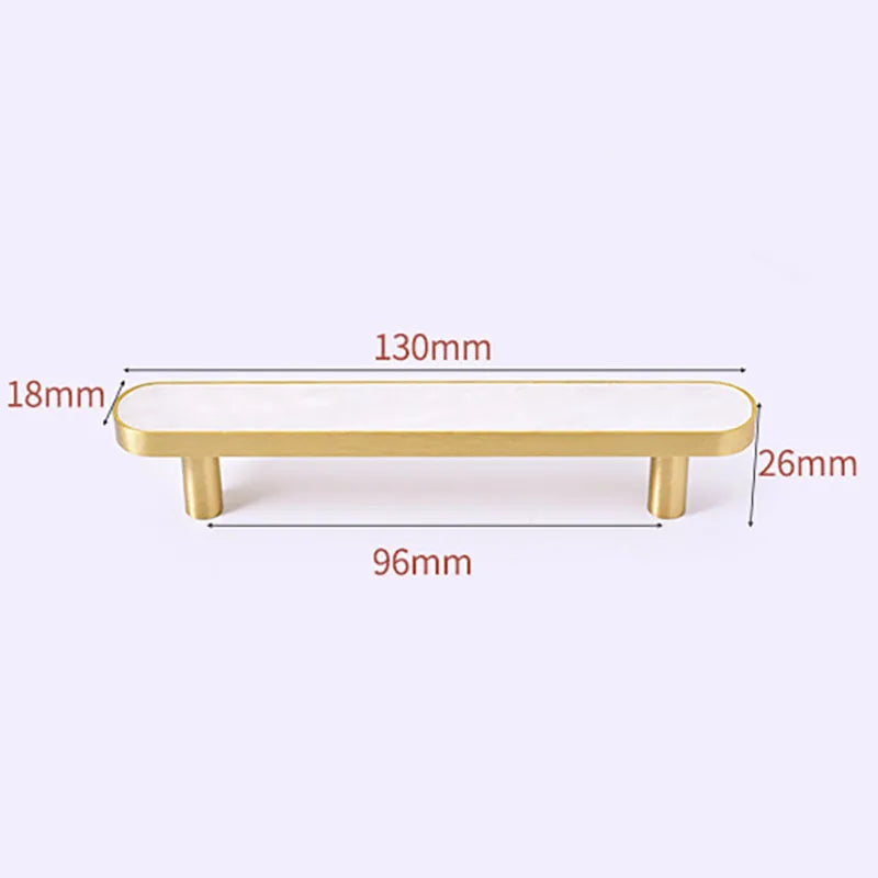 Brass and Acrylic Cabinet Handles – Colorful European Wardrobe Pulls for Furniture (96/128mm Hole Distance)