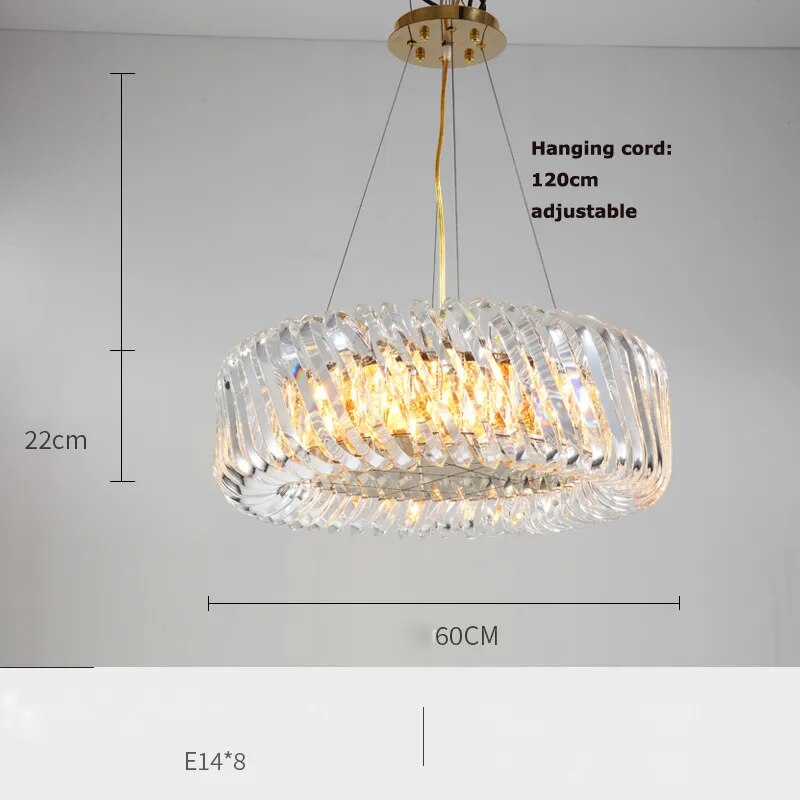 Olivia's Art Deco Crystal Glass LED Chandelier
