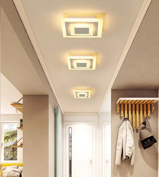 Elegant LED Acrylic Ceiling Light - Dimmable Lighting Fixture for Living Room, Bedroom, and More
