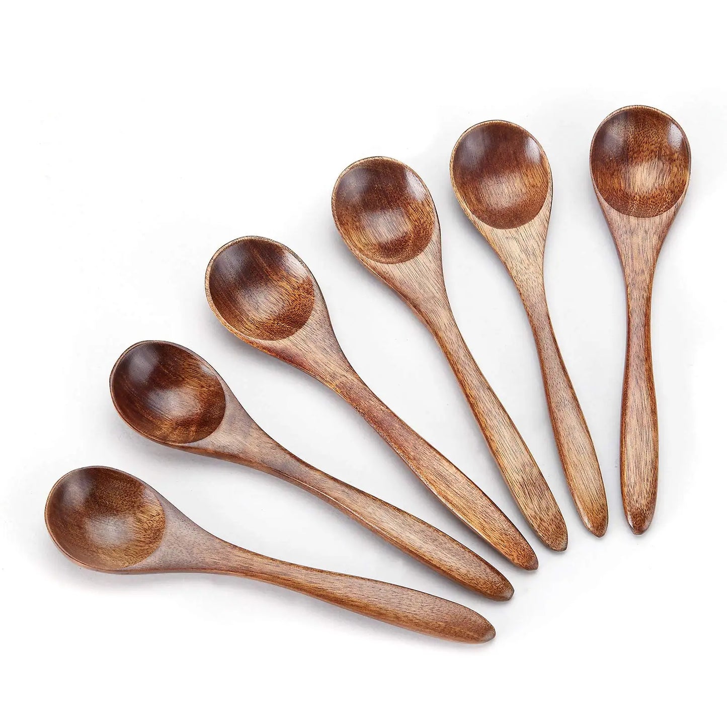 6pcs Wooden Teaspoon Mini Wooden Honey Spoon Small Teaspoons Serving Wooden Utensils For Cooking Small Condiments Spoon