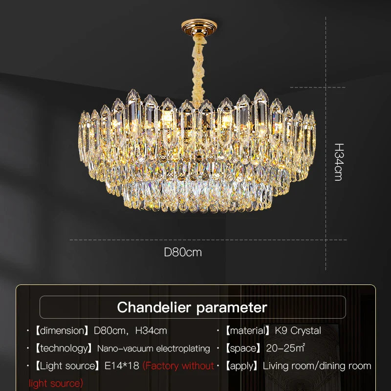 Modern Crystal Chandelier Ceiling - Novelty Trend Lighting for Hall, Living Room, and Bedroom