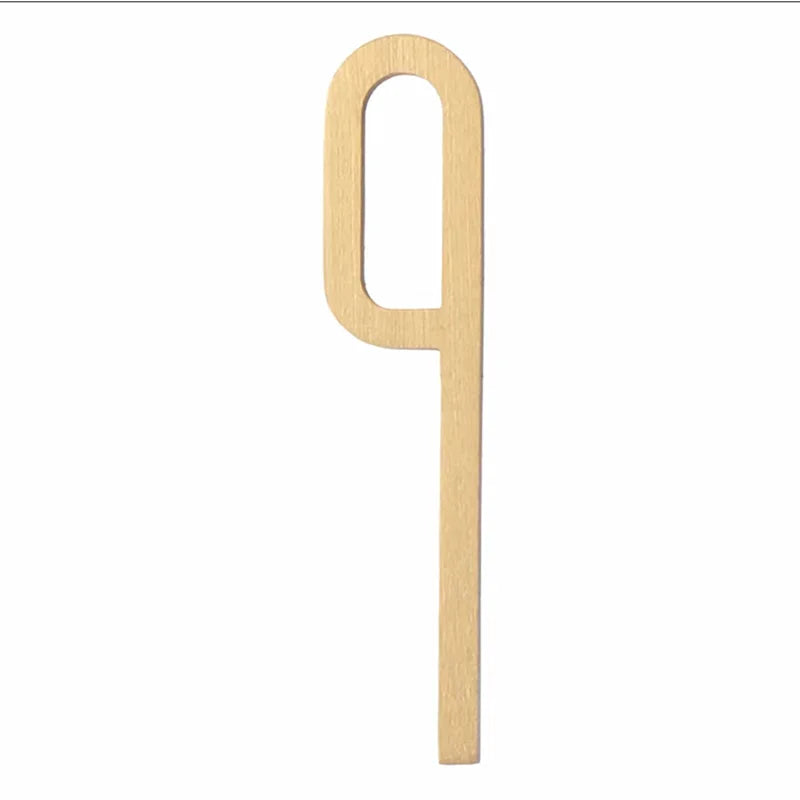 Solid Brass Alphabet Letters and Numbers – Adhesive DIY Door Decor for Home, Hotel, and Baby Names
