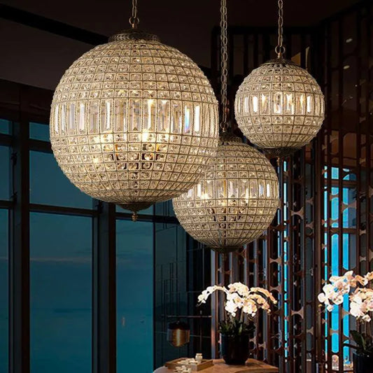 Medieval French Court Style Crystal Chandelier - Retro Luxury Lighting for Living Rooms and Bedrooms