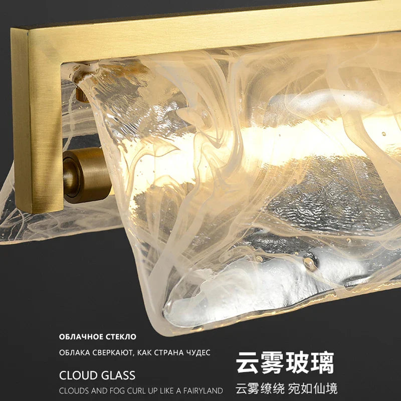 Cloud Mist Post-Modern Design Wall Lamp - Copper Luxury Lighting for Living Rooms, Bedrooms, and TV Background Walls