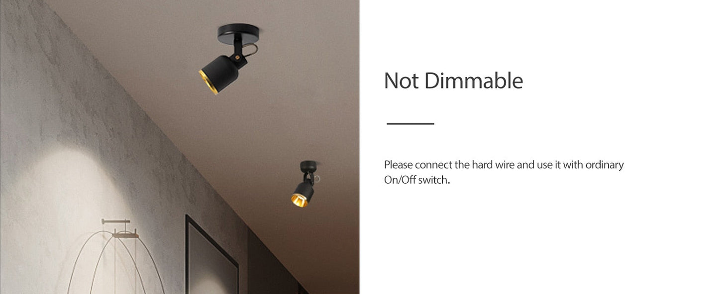 Emily's Nordic LED Ceiling Spotlight - Adjustable 60° Surface Mounted Light