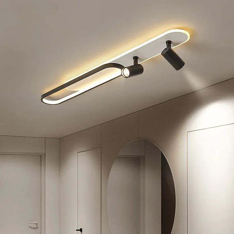 Contemporary LED Ceiling Lamps with Spotlight - Stylish Lighting for Living Spaces and Cloakrooms