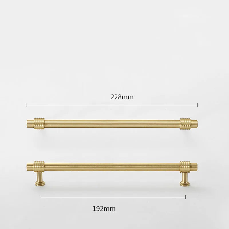 Satin Gold Furniture Handle – Solid Brass Cabinet Knobs and Drawer Pulls (50mm-358mm)