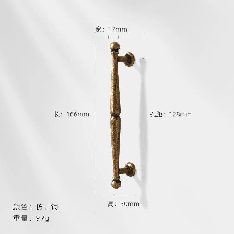 Antique Bronze Wardrobe Door Handles – Zinc Alloy Cabinet Pulls and Drawer Knobs