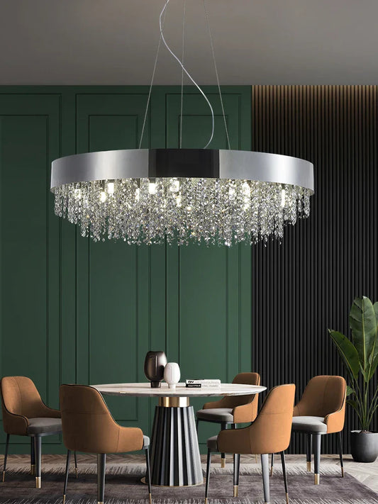 Elegant Light Luxury Crystal Chandelier - Modern Italian Creative Design for Living Rooms, Bedrooms, and Dining Rooms