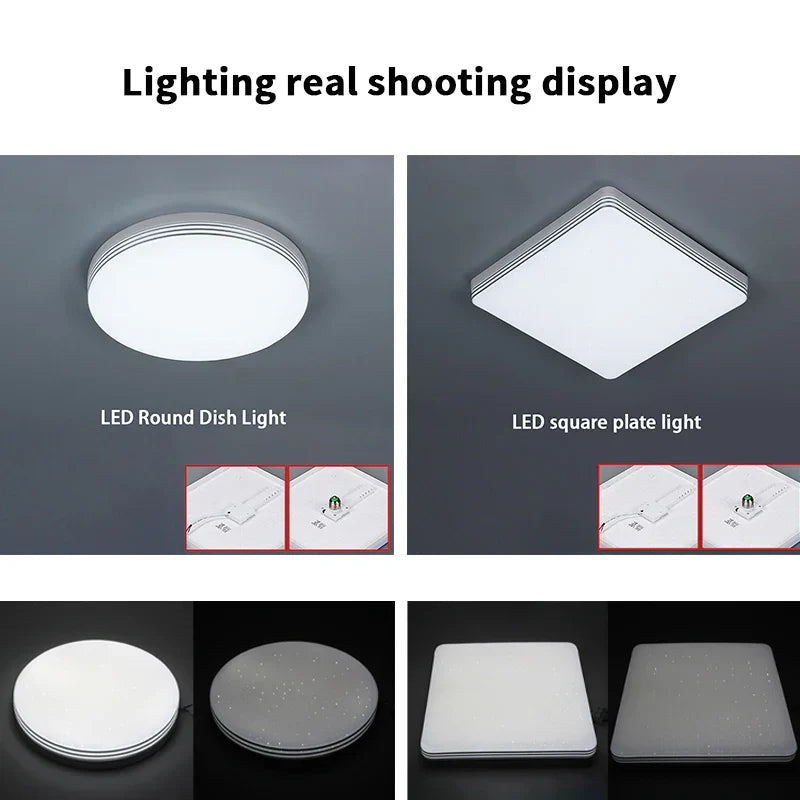Ultra-Thin LED Ceiling Lamp - Modern Creative Lighting for Living Room, Bedroom, and Kitchen