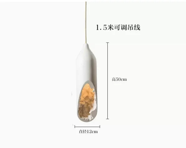 Japanese Wabi-Sabi Pendant Lamp - Illuminate Your Space with Modern Plaster Elegance