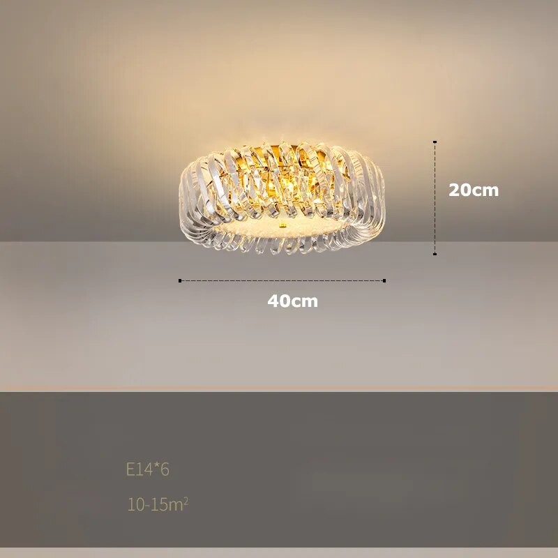 Olivia's Art Deco Crystal Glass LED Chandelier
