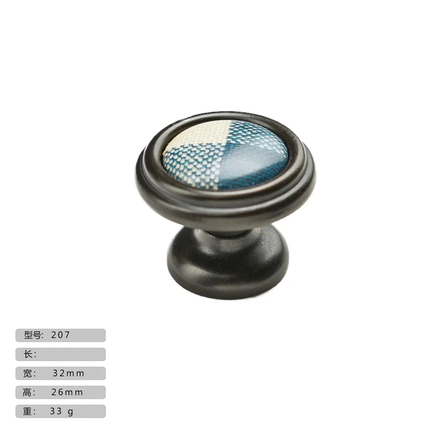 Precision Ceramic Cabinet Handles – American Style Plaid Knobs for Wardrobes and Kitchen Furniture