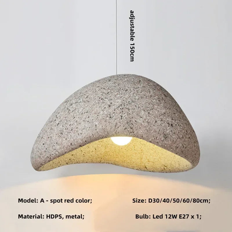 Nordic Minimalist Wabi-Sabi E27 LED Chandelier - Elevate Your Dining, Living, and Bedroom Spaces with Serene Elegance