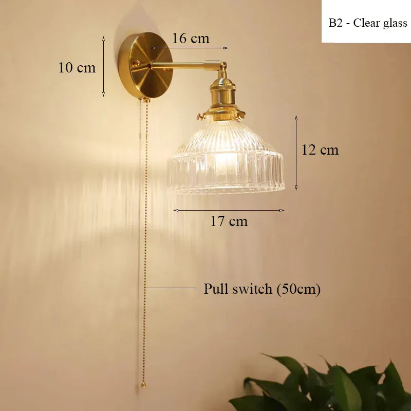Vintage Nordic Wall Light with Switch - Stylish Lighting for Living Rooms and Bedside Reading