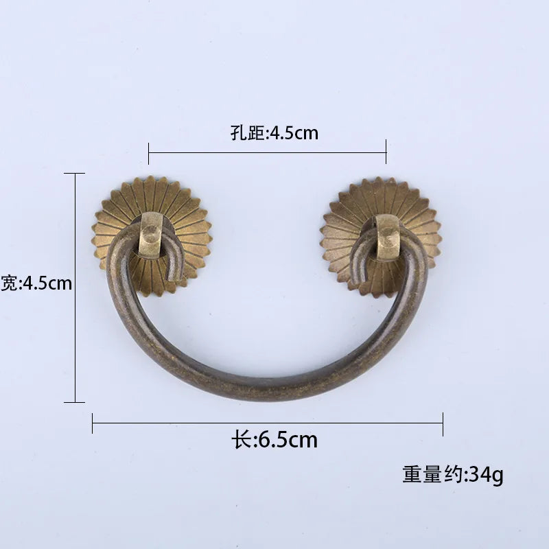 Antique Brass Arch Cabinet Pulls – Vintage Drawer Handles for Home Improvement