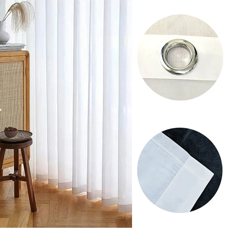 Hamptons White Chiffon Sheer Panel