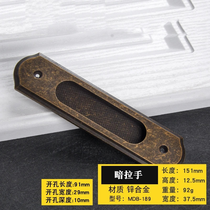 Antique Bronze Cabinet Handles - Retro Drawer Pulls, Vintage Zinc Alloy Kitchen Hardware for Furniture, Dresser, and Locker