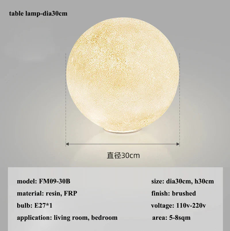 Modern Wabi-Sabi FRP Moon LED Pendant Lights - Unique Decor Chandelier for Living and Dining Rooms, Bedrooms, and Kitchens
