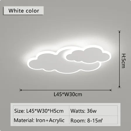 Modern Clouds LED Ceiling Lights - Perfect for Living Room, Bedroom, Study, and Children's Rooms - Dimmable Indoor Ceiling Lamp Lighting - AC110-260V
