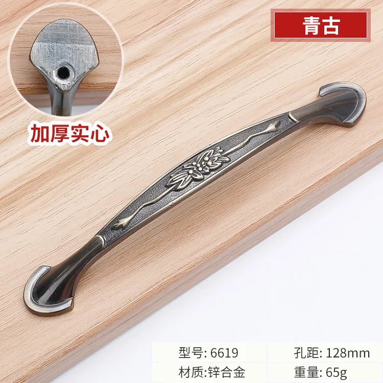 Antique Bronze Cabinet Handles - Vintage Zinc Alloy Drawer Pulls for Furniture