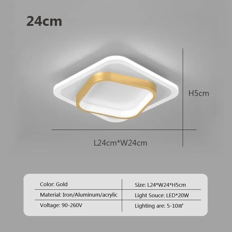 Modern LED Surface Mount Ceiling Light - Versatile Lighting Fixture for Cloakroom, Bedroom, Hallway, and Living Room