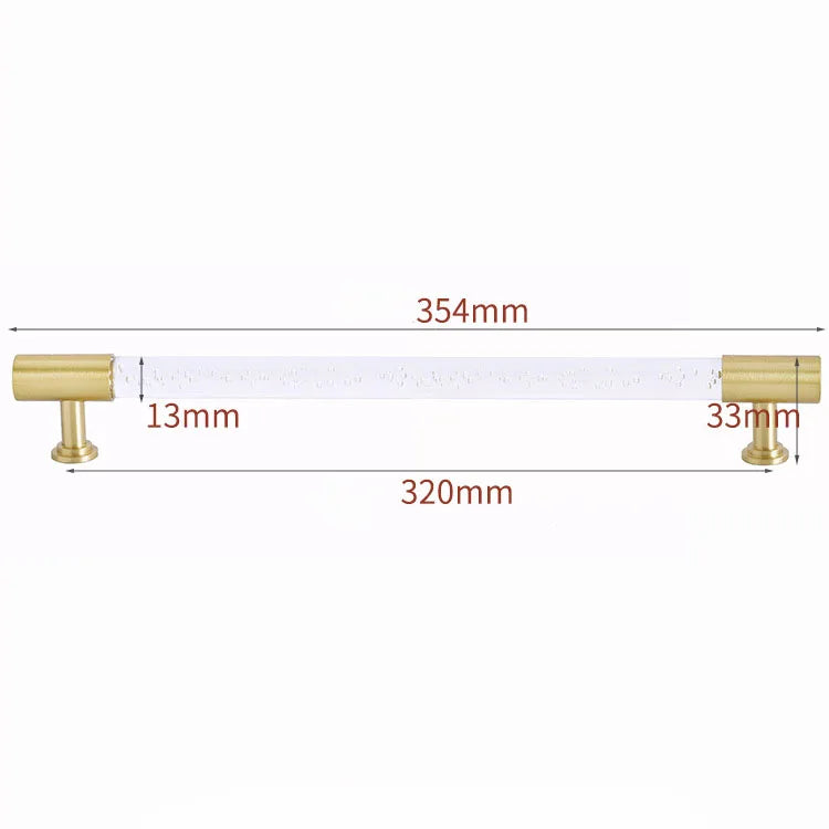 Transparent Acrylic Furniture Handles – Brass Cabinet Pulls and Wardrobe Knobs