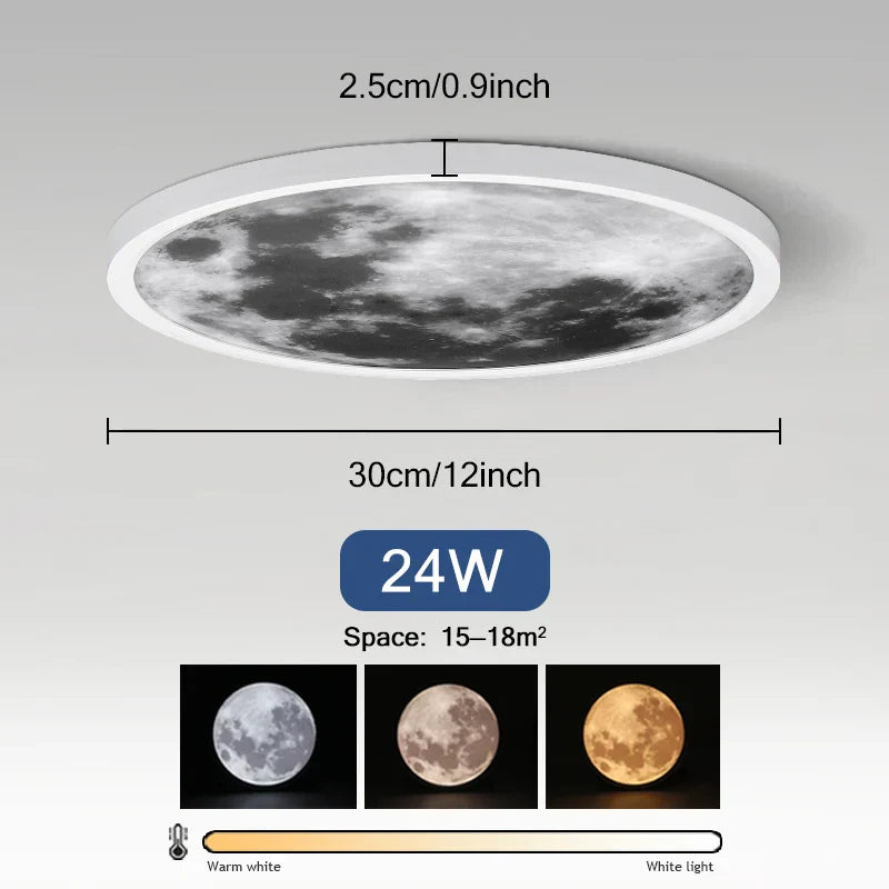 Sky Smart Lamps Led Ceiling Light Fixture - Moon Lights with APP Remote Control - Ideal for Living Room and Bedroom Decor - 18W and 42W Options
