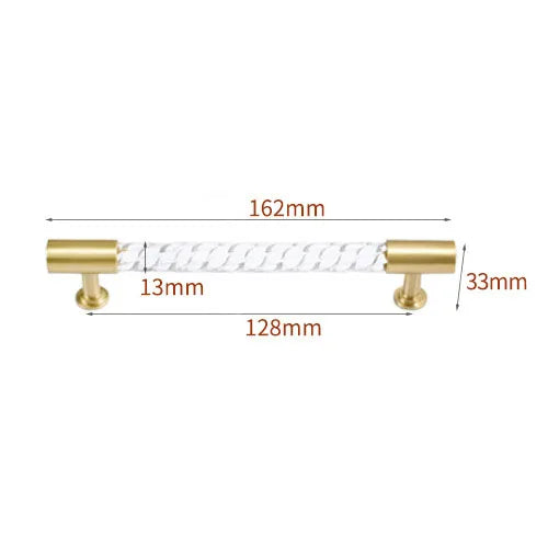 Transparent Acrylic Furniture Handles – Brass Cabinet Pulls and Wardrobe Knobs