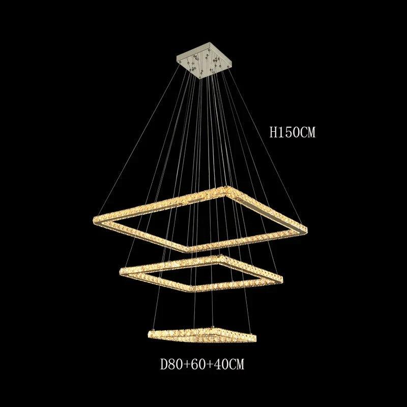 Modern Crystal Pendant Light - LED Chandeliers for Living and Dining Rooms