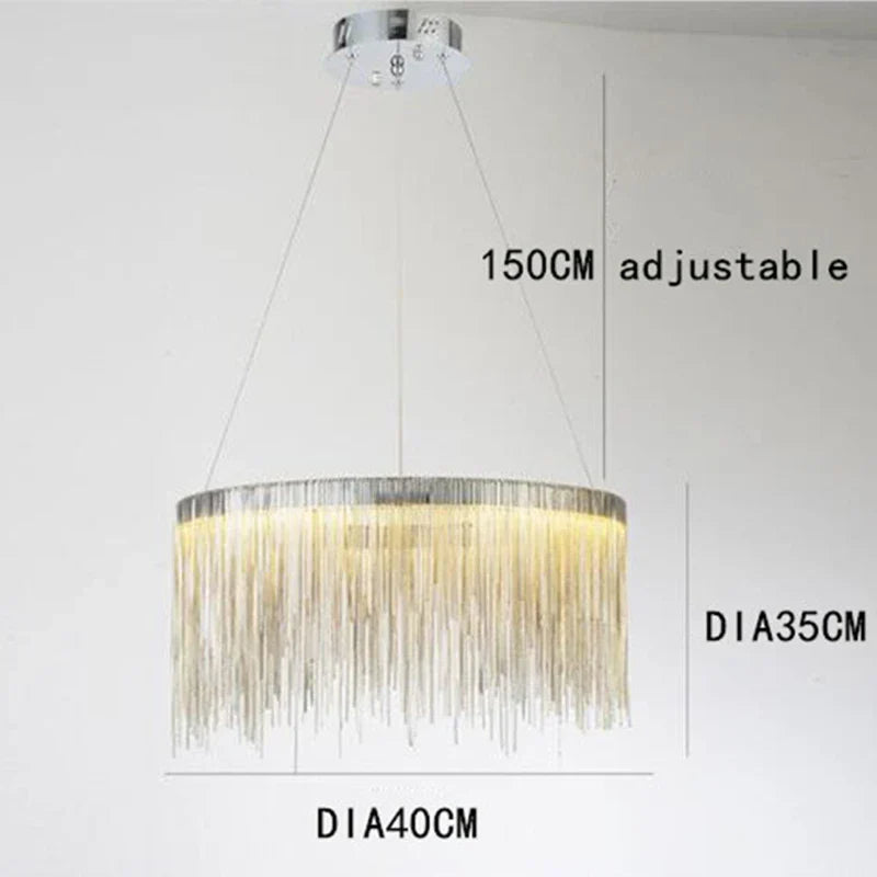 Postmodern Bohemian Chandelier - A Creative Designer Luxury Coffee Tables Light with Tassel Accents for Living Rooms and Restaurants