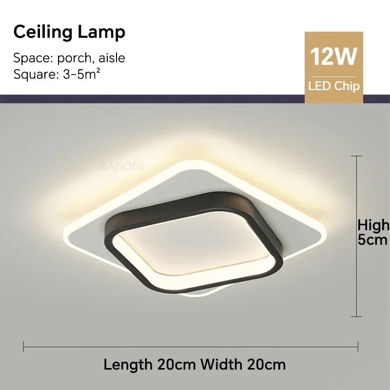 Modern LED Chandelier - Perfect Lighting Fixture for Aisle, Corridor, Stairs, Foyer, Balcony, and Bedroom