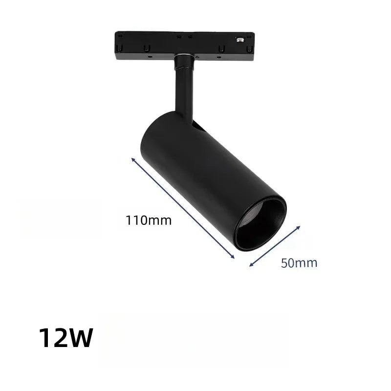 LED Embedded Magnetic Track Light - 6W/12W/18W/24W Folding Grille Spotlight