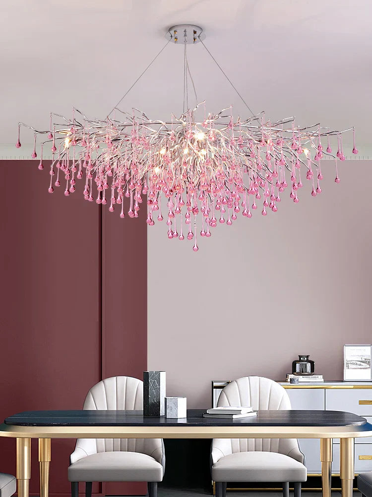 Creative Tree Branch Chandelier - Illuminate Your Bedroom or Girl's Room with Whimsical Charm