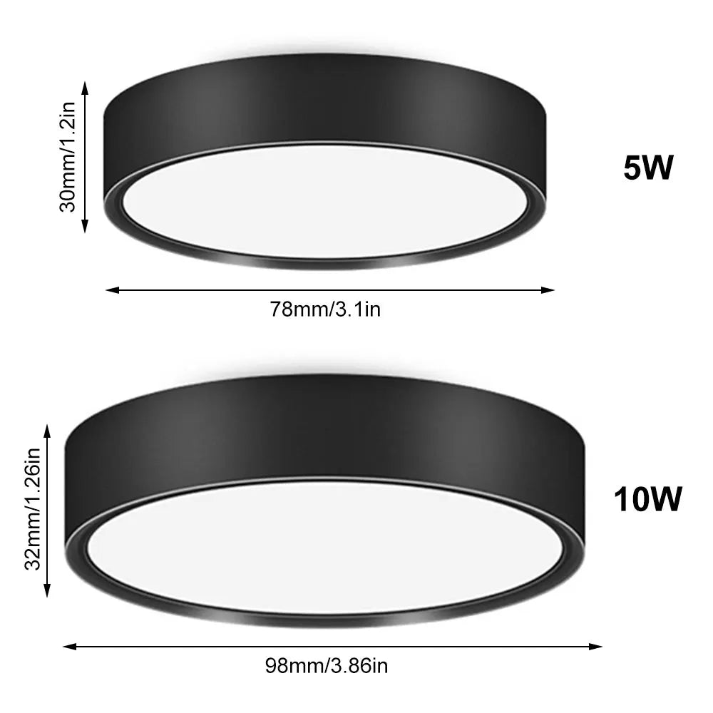 90-250V LED Ceiling Light - Choose from 5W or 10W - Surface Mounted Downlight for Stylish Indoor Illumination