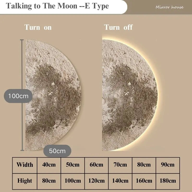 Dlight Decor LED Moon Wall Lamp with Remote Dimming