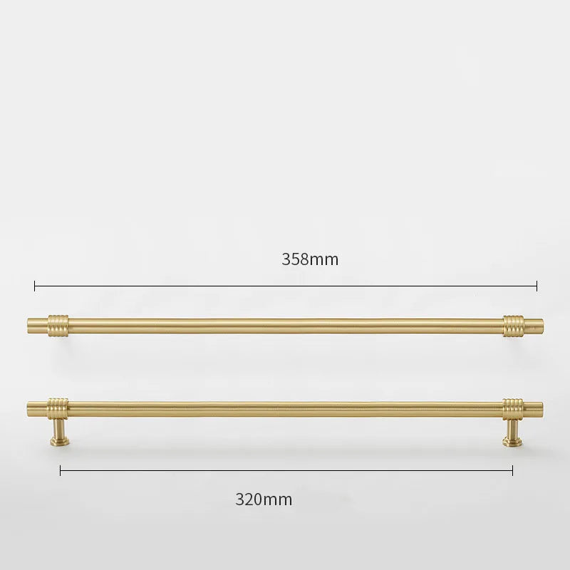 Satin Gold Furniture Handle – Solid Brass Cabinet Knobs and Drawer Pulls (50mm-358mm)