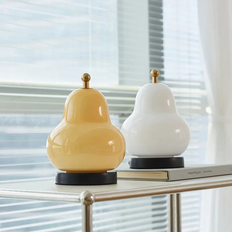 LED Cream Pear Table Lamp - Elegant Bedroom and Living Room Decor Light