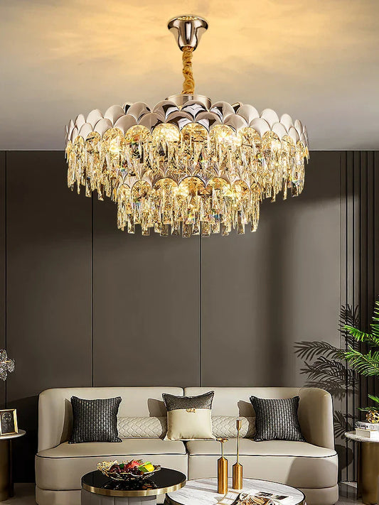New Design Modern Luxury Golden Chandelier - Opulent Illumination for Bedrooms, Halls, and Dining Spaces