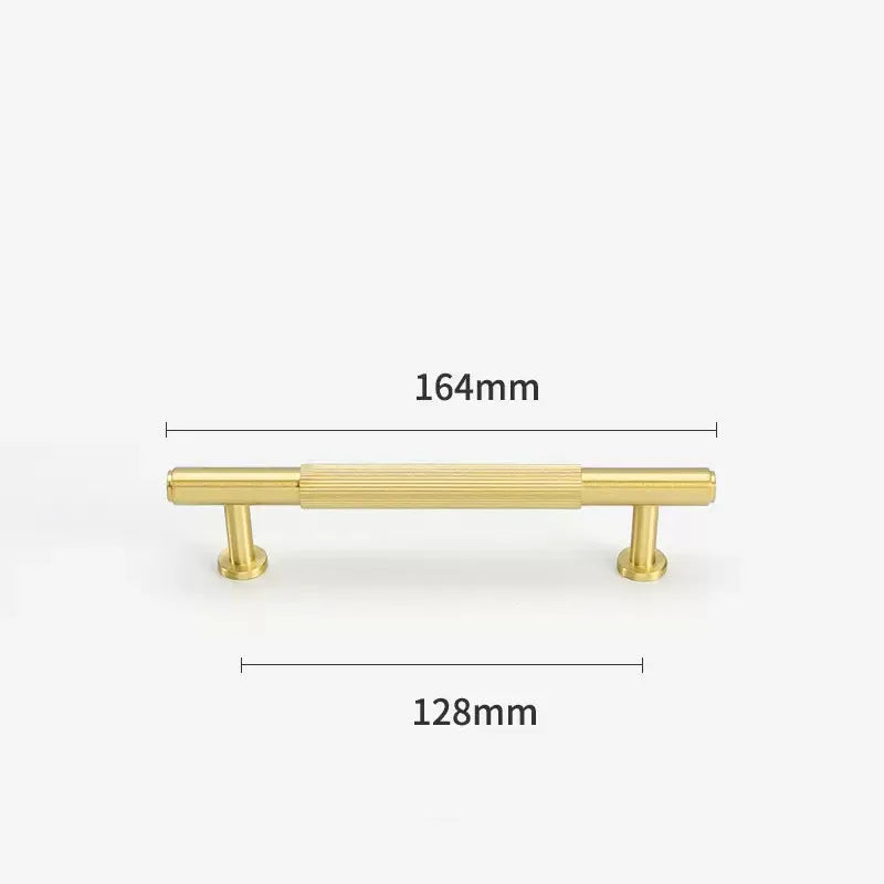 Gold Brass Cabinet Handles – Liner Knobs and Kitchen Drawer Bar Pulls for Furniture