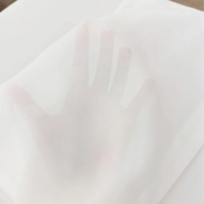 Hamptons White Chiffon Sheer Panel