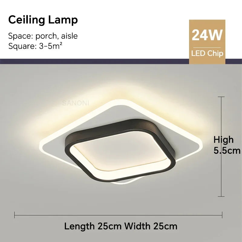 Modern LED Chandelier - Perfect Lighting Fixture for Aisle, Corridor, Stairs, Foyer, Balcony, and Bedroom