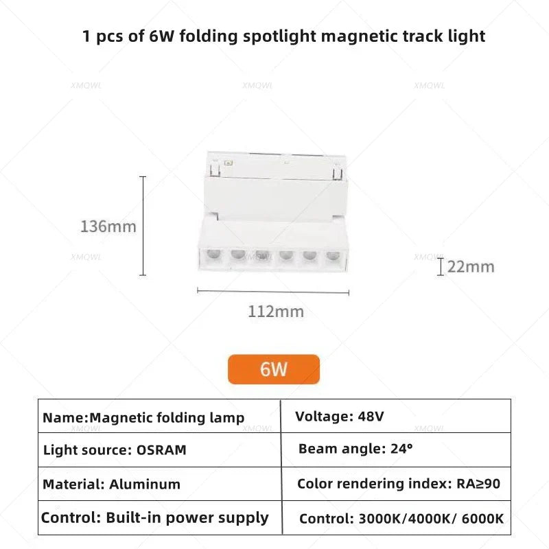 Modern Magnetic Track Lights - Embedded LED Spotlight Downlight