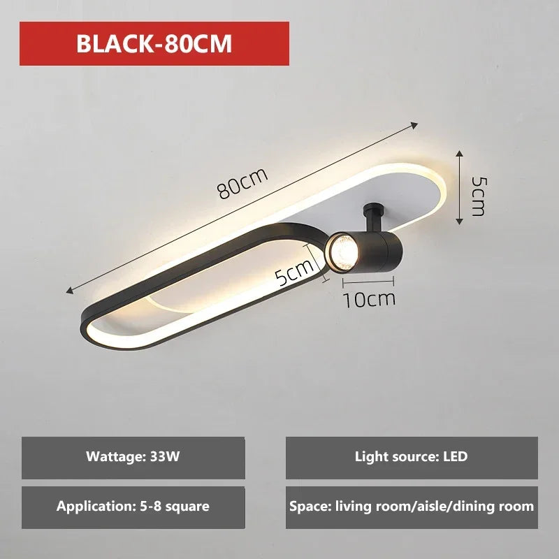 Contemporary LED Ceiling Lamps with Spotlight - Stylish Lighting for Living Spaces and Cloakrooms