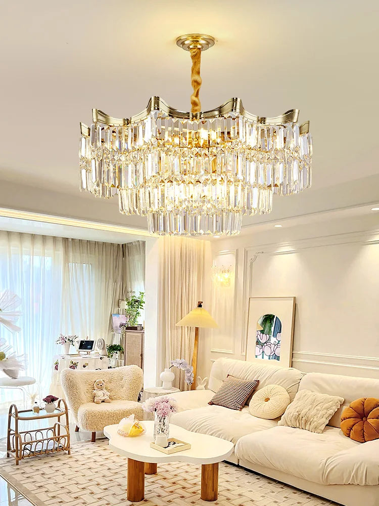 Exquisite Crystal Chandelier for Living Rooms, Bedrooms, and More - Modern French Light Luxury Design