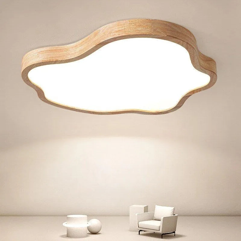 Nordic LED Wooden Ceiling Light - Modern Log Cloud Lamps - Ideal for Bedroom Decor, Living Room, Hall, and Hotel - Stylish Indoor Lighting Fixture