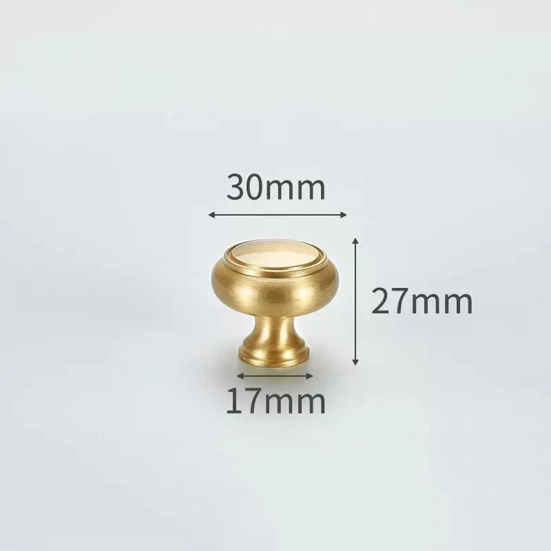 Modern Simple Solid Brass Cabinet Knobs – Wardrobe Handles and Kitchen Pulls