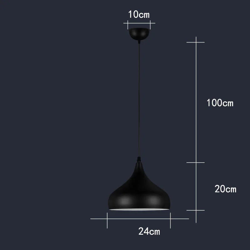 simple commercial industrial style single head restaurant lamp office barber shop hotel lampshade