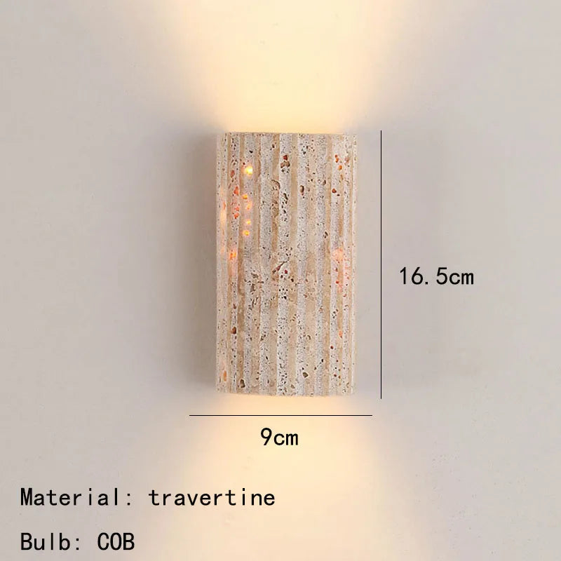 Natural Stone Wall Lamp - Art Decor Sconce for Foyers, Dining Rooms, Bedrooms, Stairs, Aisles, and Corridor Atmosphere Lighting